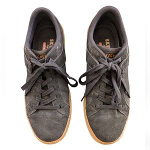 Skechers Goldie-Brybe Black Suede Sneaker Mens 10